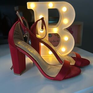 Worn LuLus Red High Heels